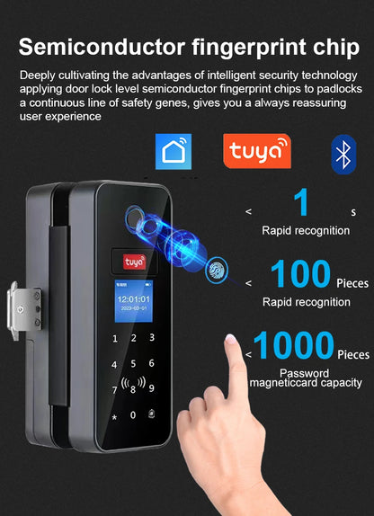 Fingerprint Glass Door Lock