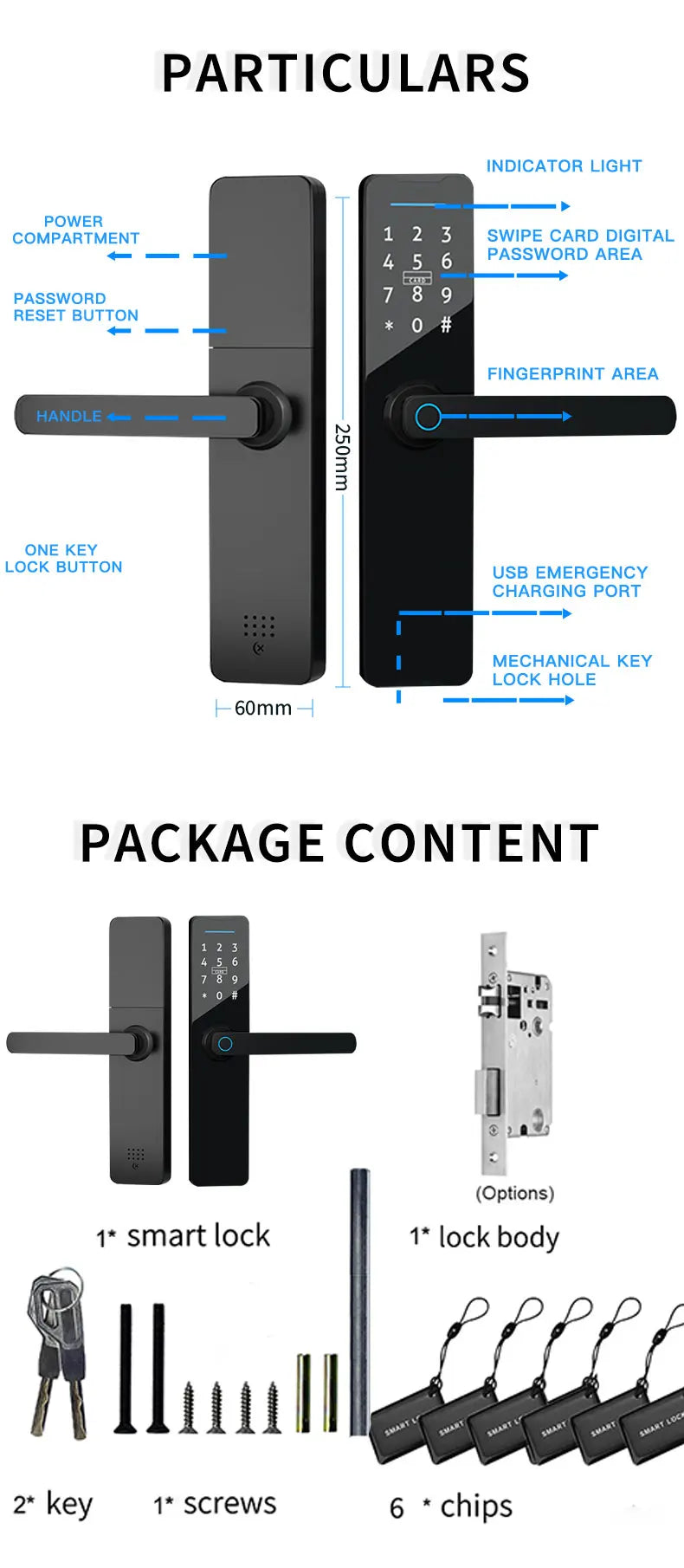 Digital Electronic Smart fingerprint Door Lock