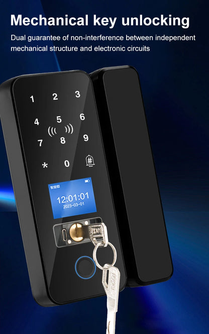 Fingerprint Glass Door Lock