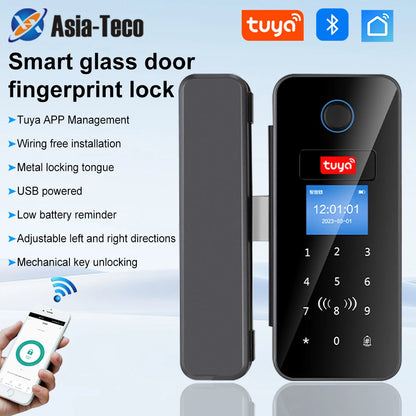 Fingerprint Glass Door Lock