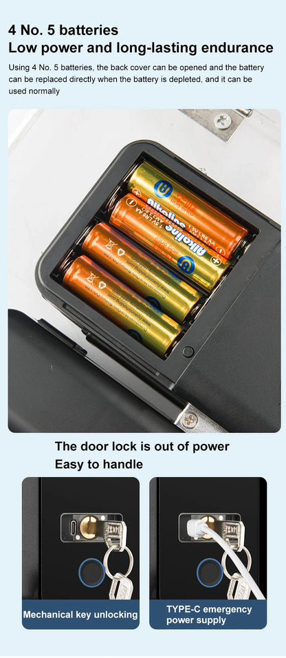 Fingerprint Glass Door Lock