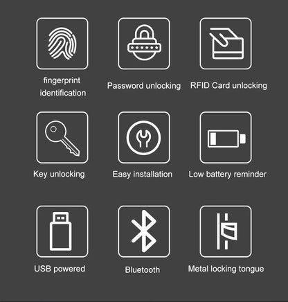 Fingerprint Glass Door Lock