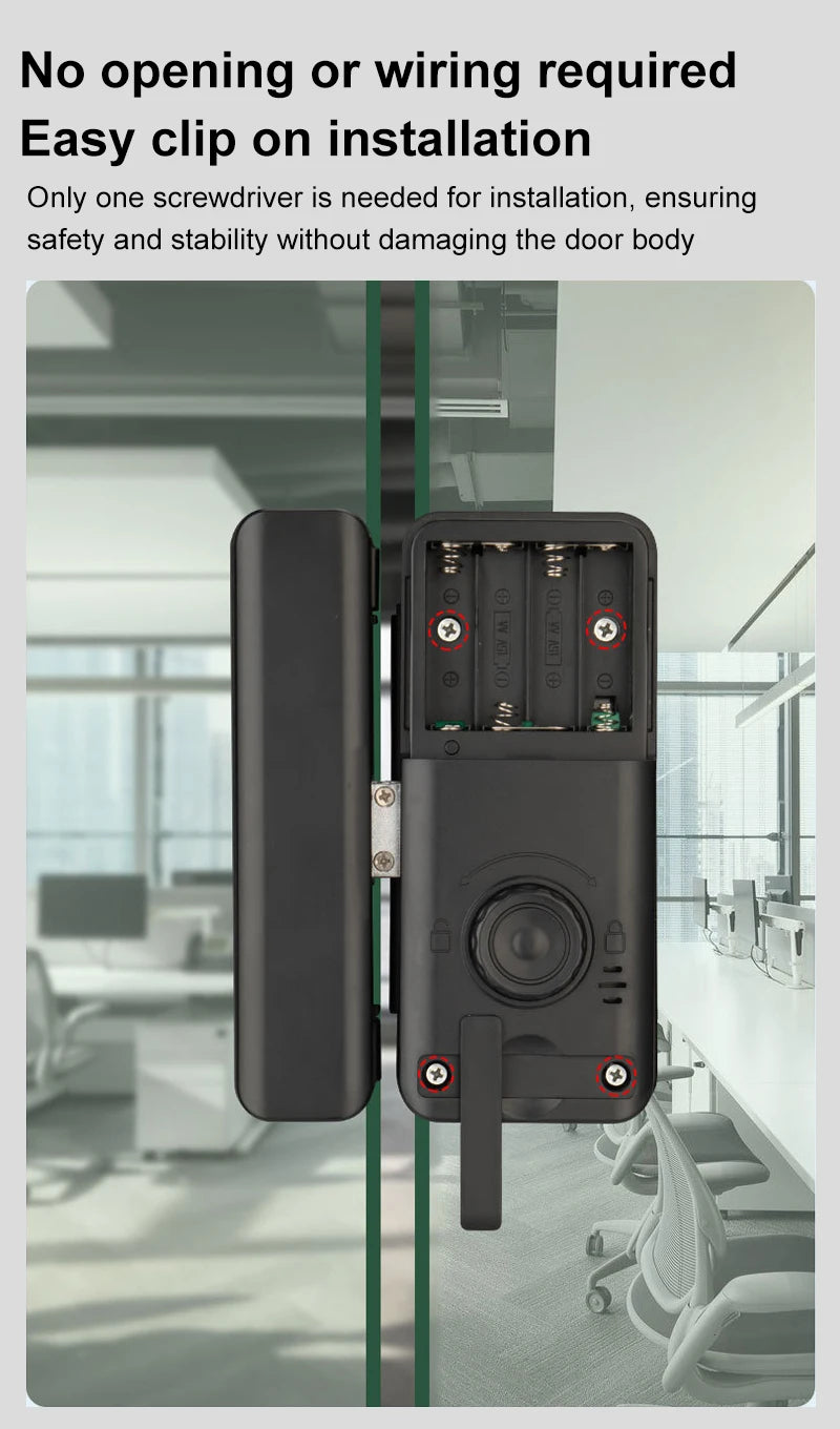 Fingerprint Glass Door Lock