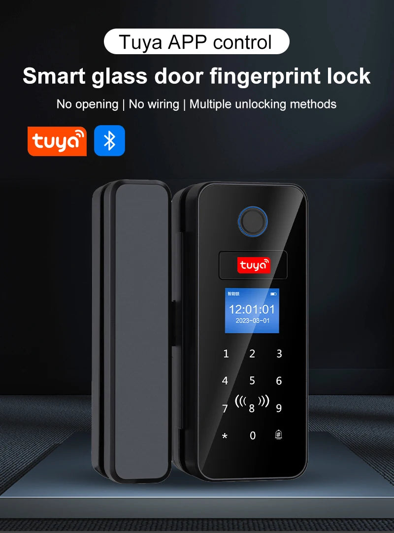 Fingerprint Glass Door Lock